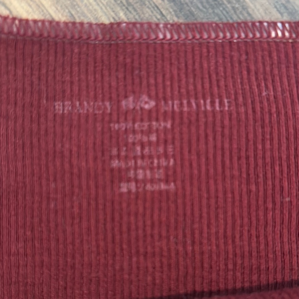 Off-Shoulder Burgundy Crop Top by Brandy Melville (OS) - Picture 5 of 8